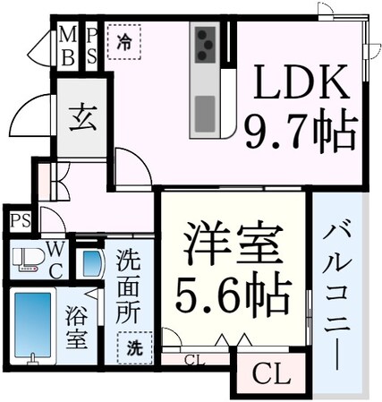 六甲駅 徒歩4分 2階の物件間取画像